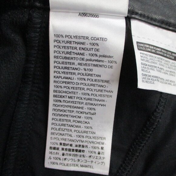 EUC Levis Math Club Slacks Pants Womens 30 Black Faux Leather Premium Academic - Picture 13 of 15